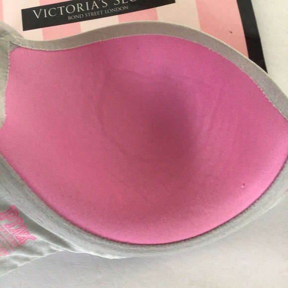 PINK VICTORIAS SECRET WEAR EVERYWHERE T SHIRT BRA SIZE 32D - Picture 10 of 14